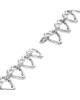 Rare Tiffany & Co. Interlocking Heart Charm Bracelet in Silver